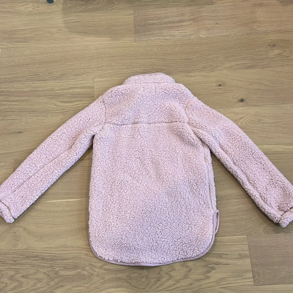 Abercrombie & Fitch Women’s Quarter Zip Sherpa Fuzzy Jacket Mauve Pink Cozy Warm - Picture 5 of 5